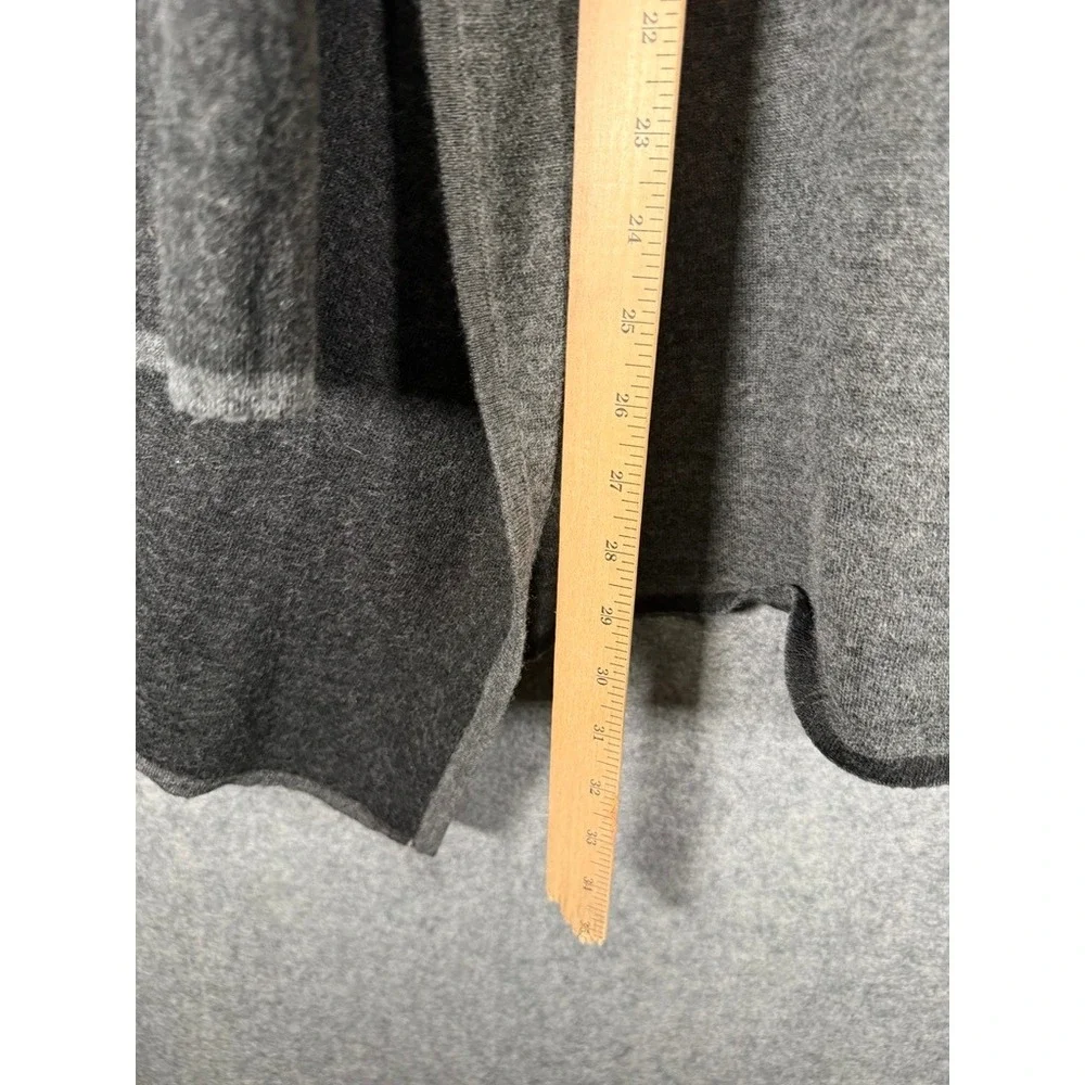 BNCI Blanc Noir Womens XL Gray Wool Blend Hooded Open Front Cardigan Coat Jacket